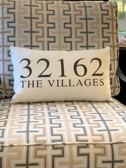 Zip Code Pillow - The Villages Florida